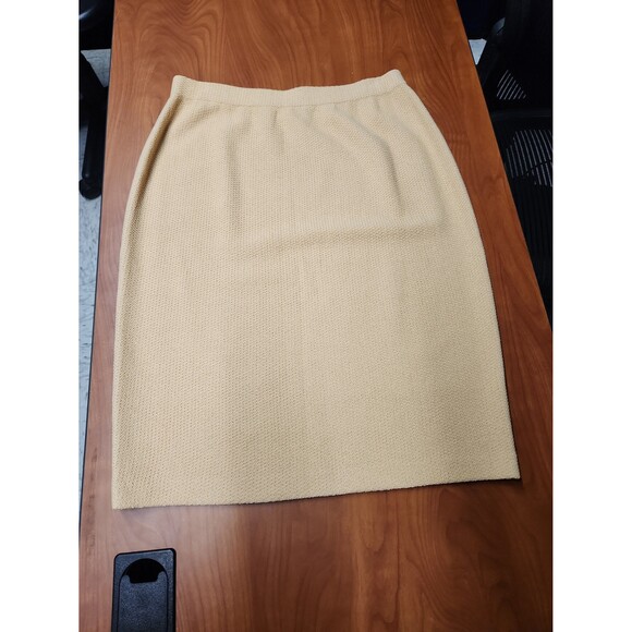 St. John Collection by Marie Gray Khaki Tan Knit Skirt Size 8 - Picture 1 of 5